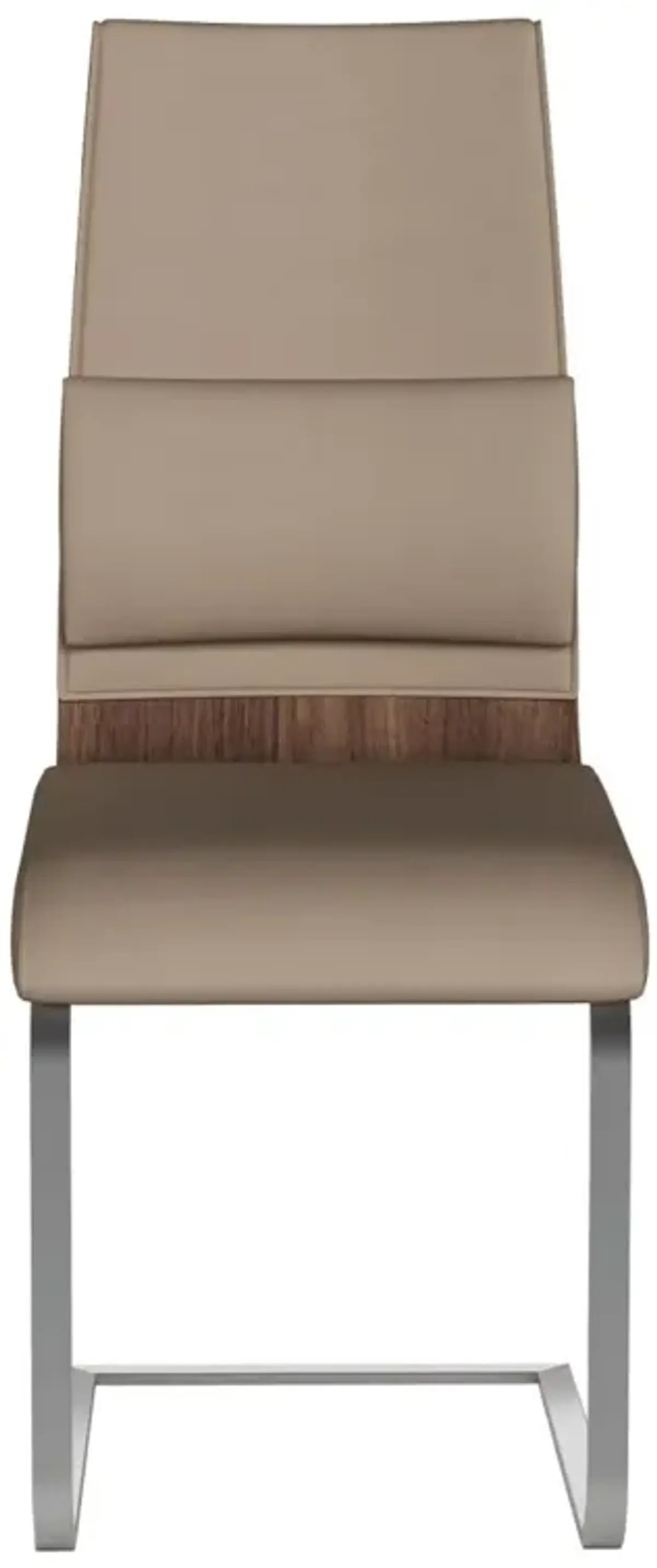 Chintaly Bethany Taupe Cantilever Side Chair with Back Cushion