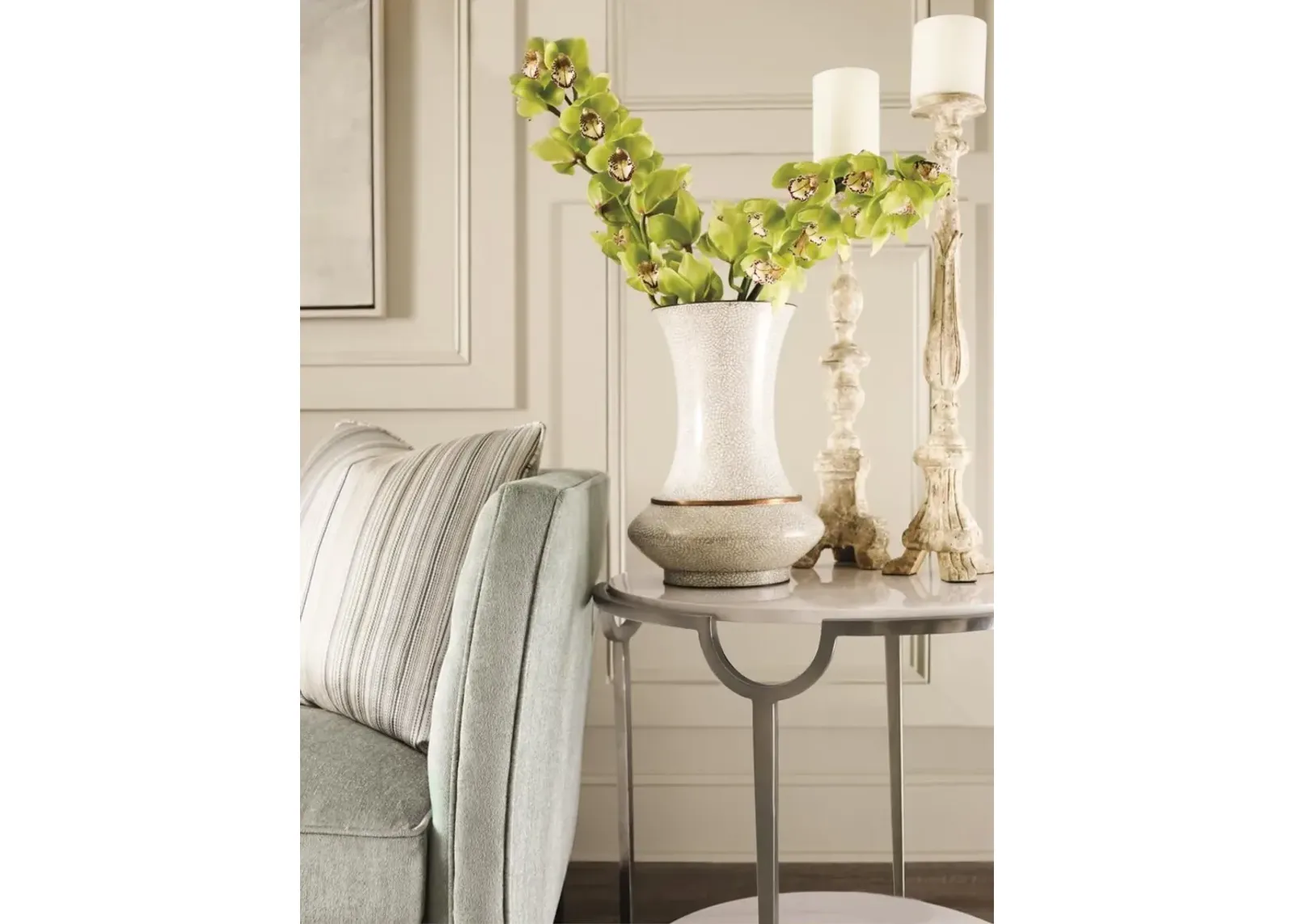 Bernhardt Morello Faux Carrara Side Table