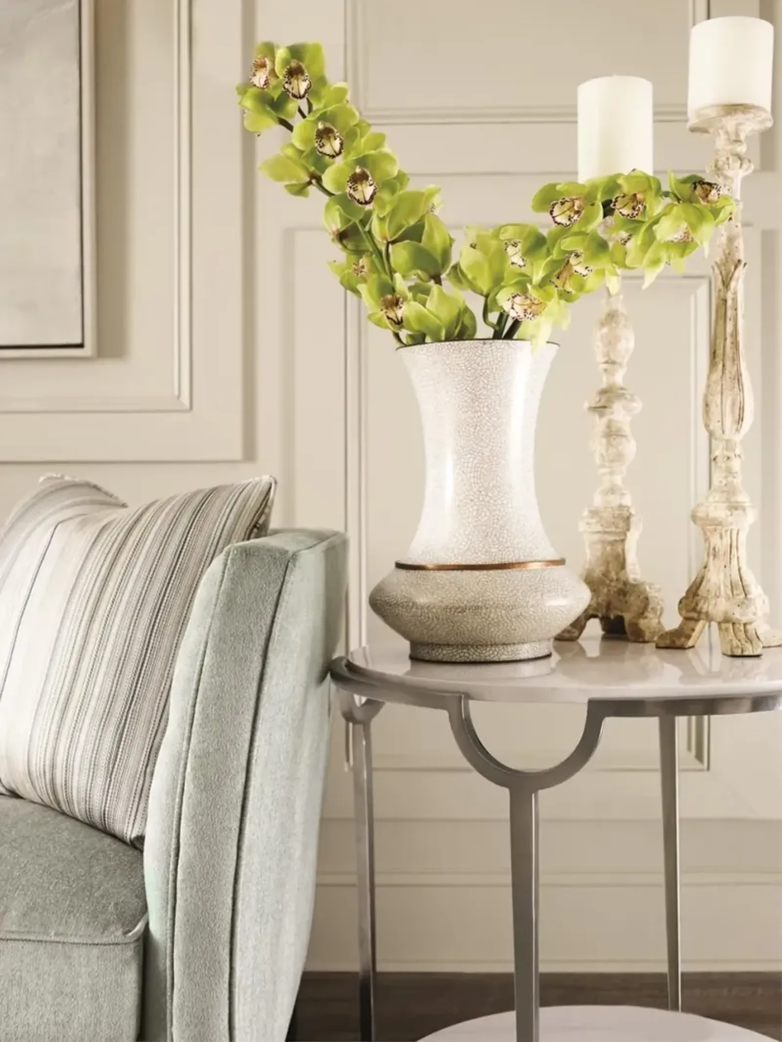 Bernhardt Morello Faux Carrara Side Table