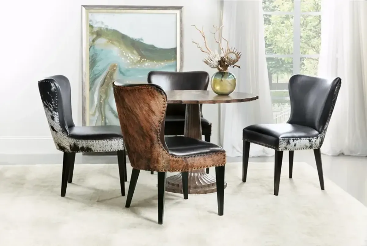 Hooker Furniture Kale Leather Accent Chair with Salt & Pepper Hoh