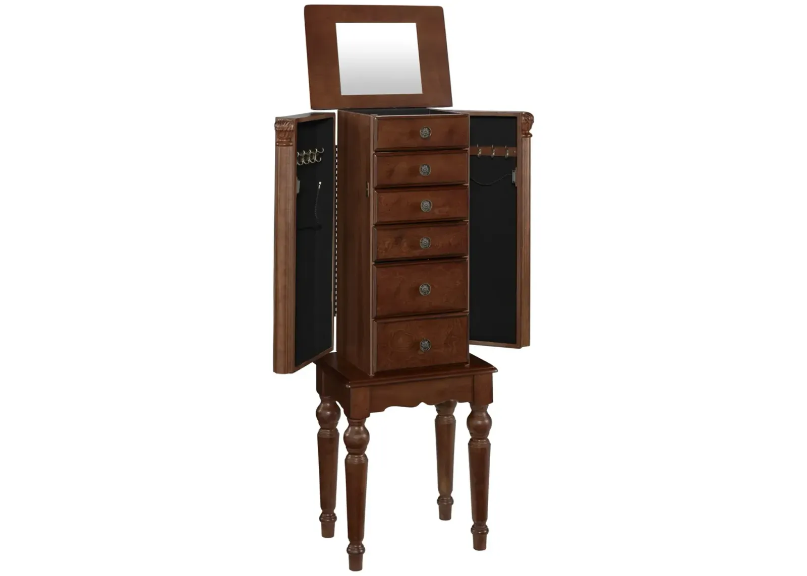 Powell Deep Cherry Jewelry Armoire