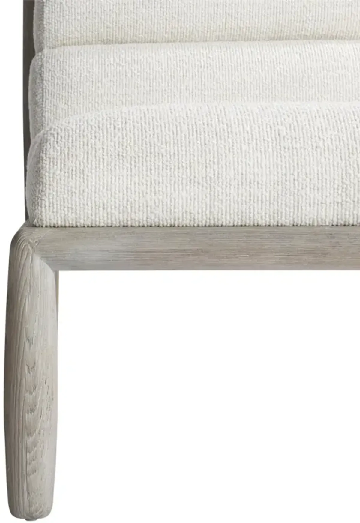 MAXWELL WHITE FABRIC ARMLESS CHAIR