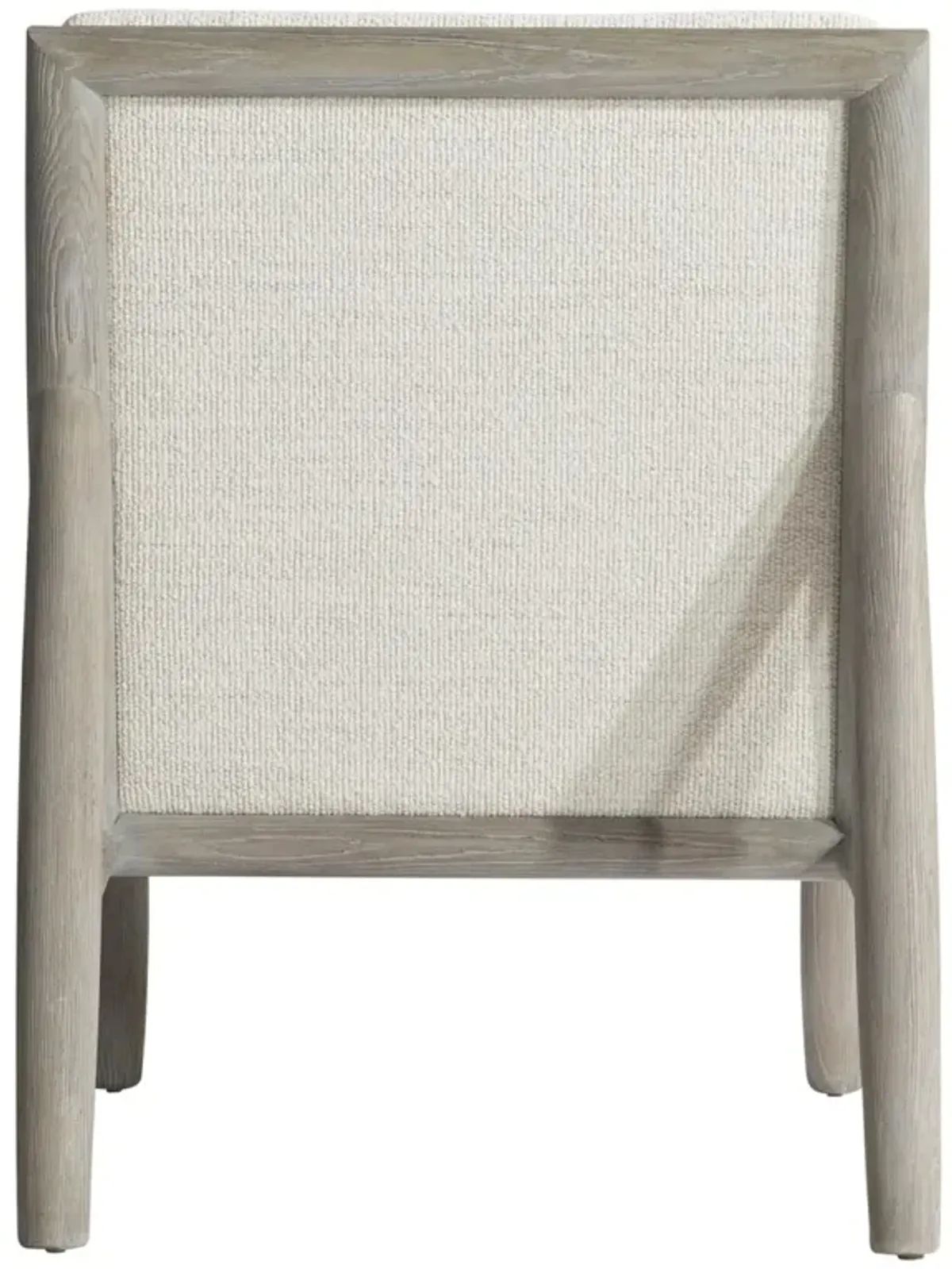 MAXWELL WHITE FABRIC ARMLESS CHAIR