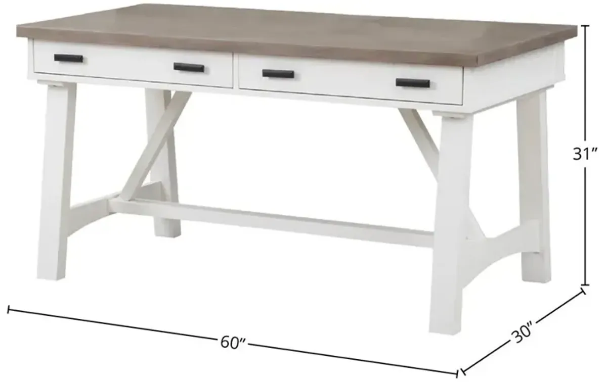 Parker House Transitional 60 Inch Writing Desk Cotton