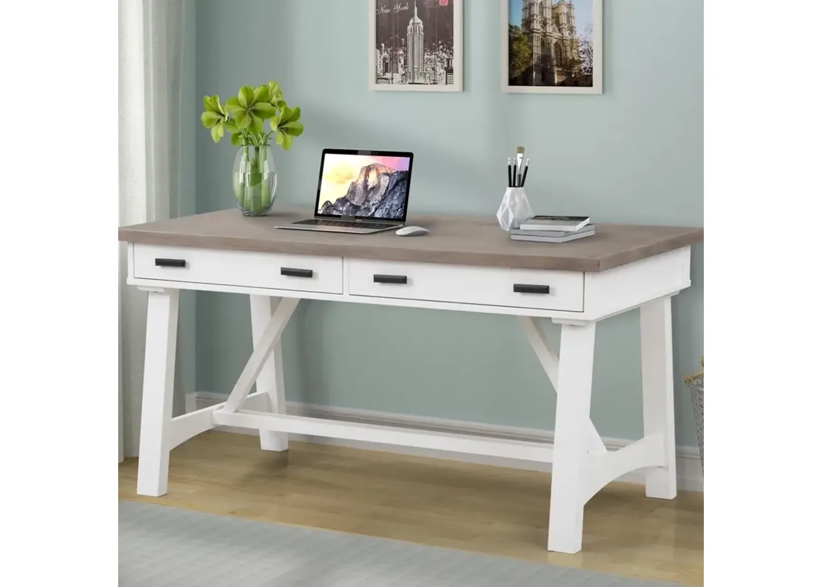 Parker House Transitional 60 Inch Writing Desk Cotton