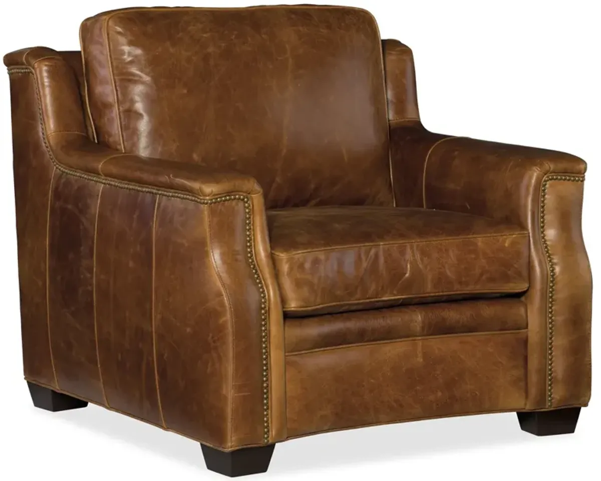 Hooker Furniture Yates Stationary Leather Chair