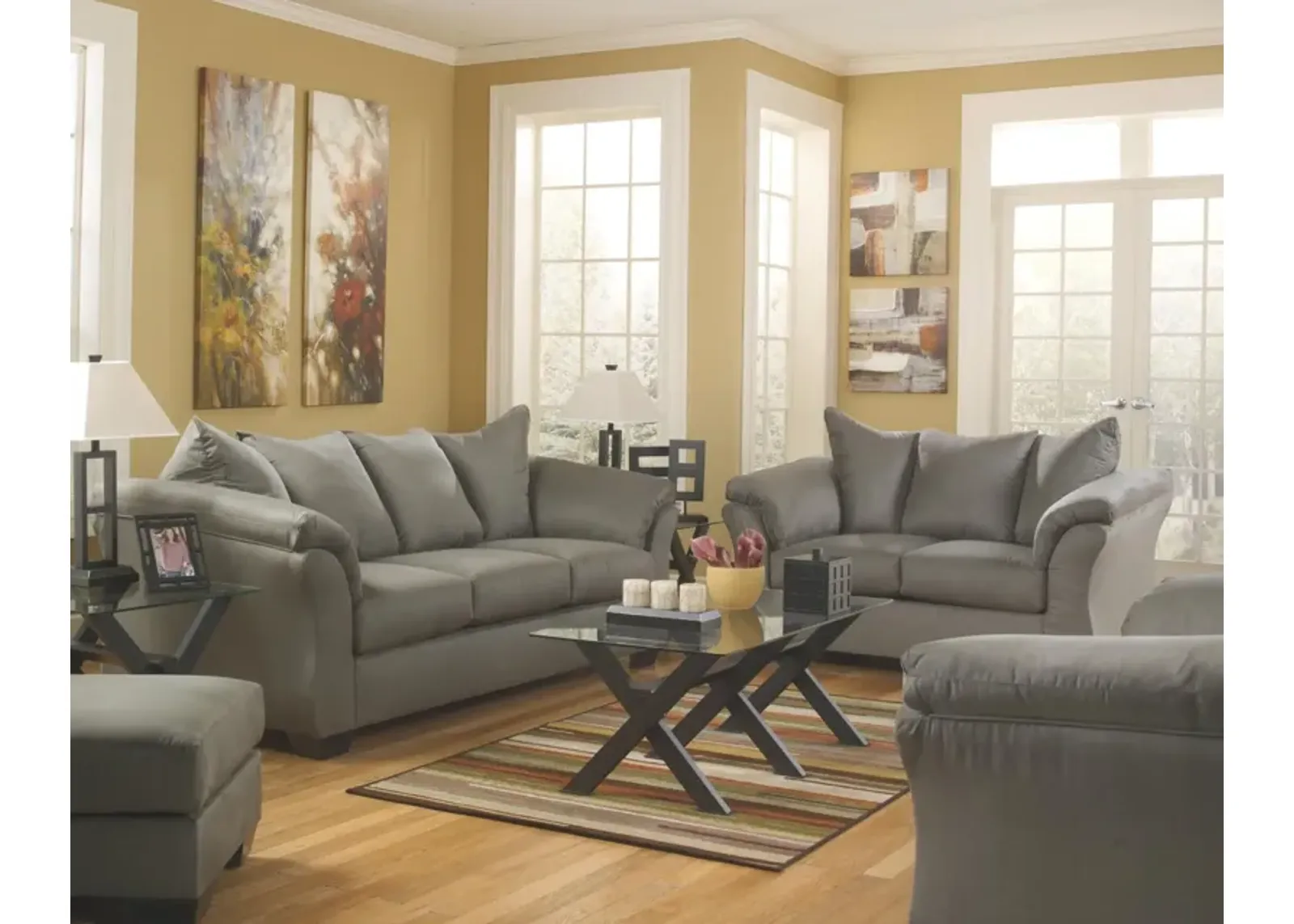 Ashley Darcy Cobblestone Loveseat