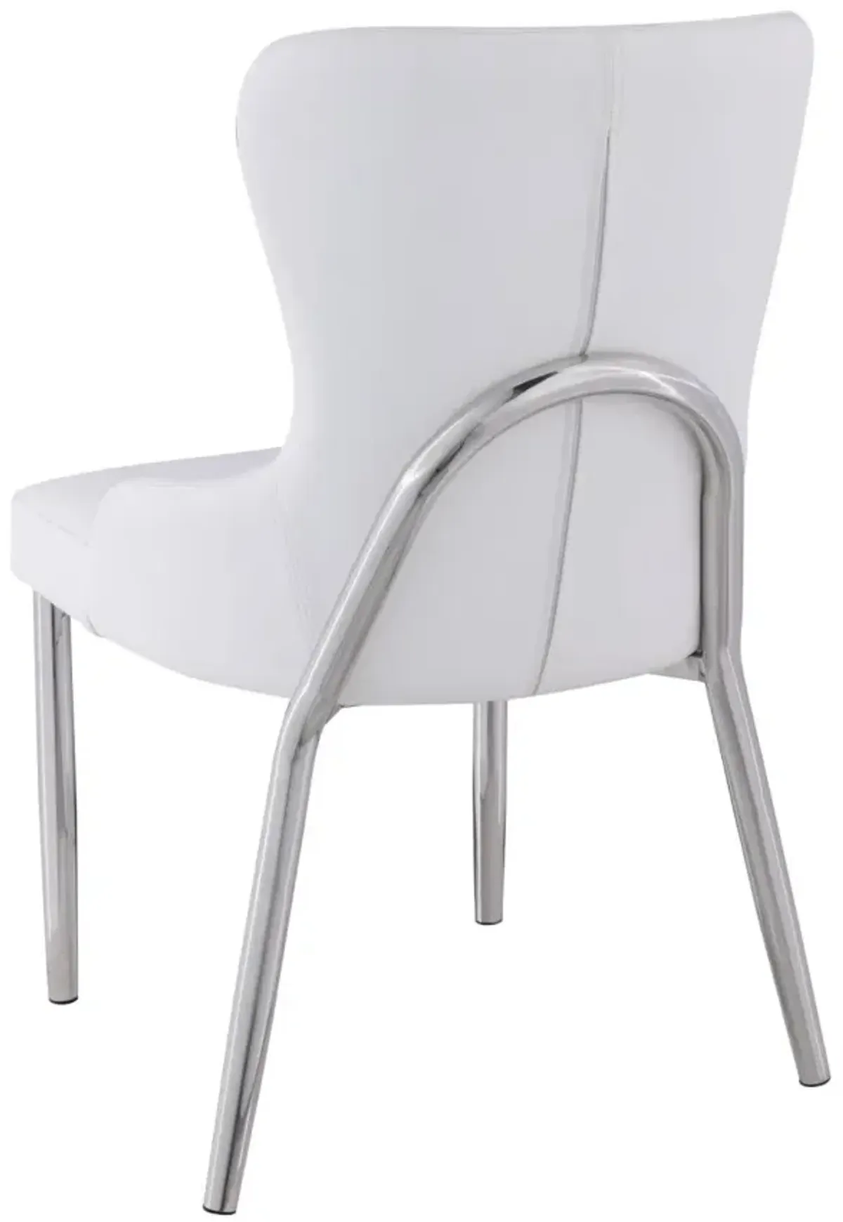 Chintaly Evelyn White Contemporary Wing-Back Side Chair