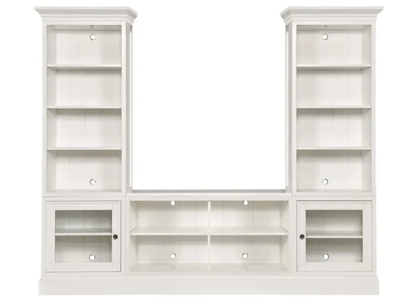 Hammary Structures Quad Bookcase Console with Display Piers