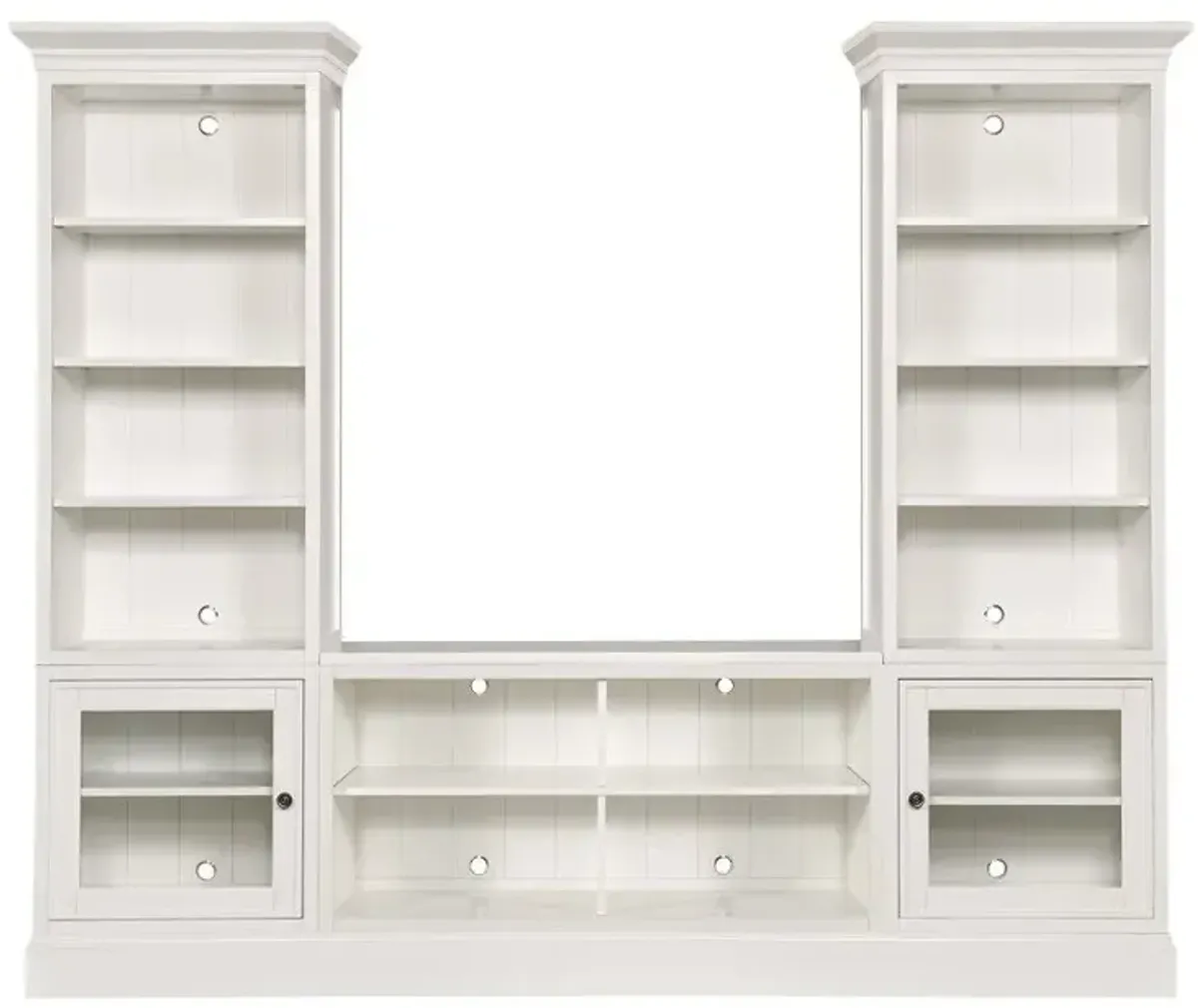 Hammary Structures Quad Bookcase Console with Display Piers