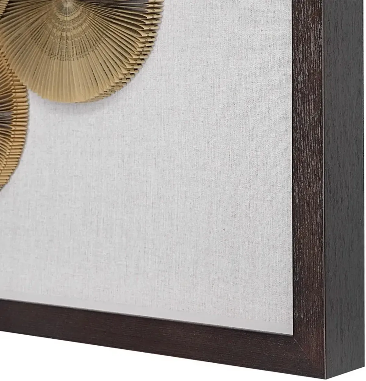 Uttermost The Times Light Oatmeal/Dark Walnut Shadow Box Wall Art