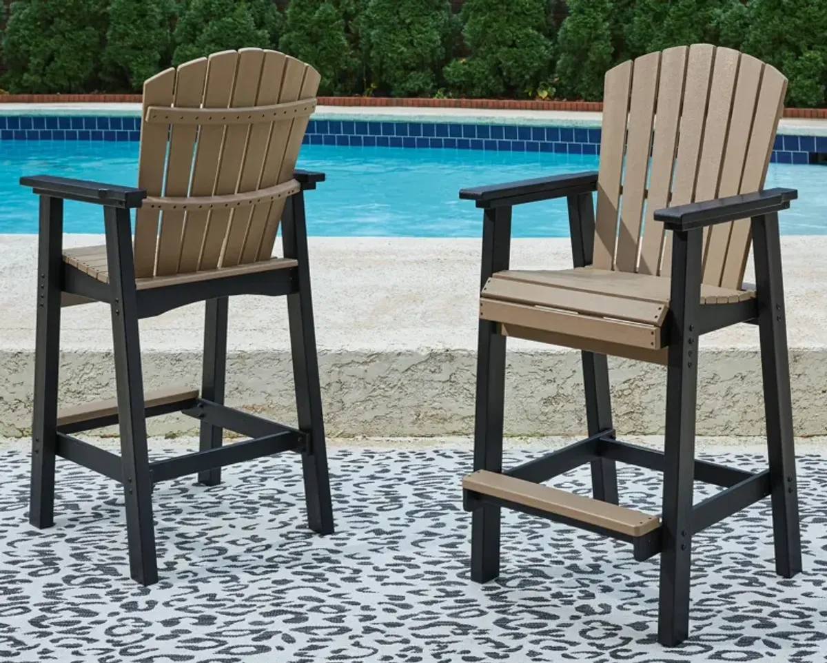 Ashley Fairen Trail Barstool in Black & Driftwood Color Combination