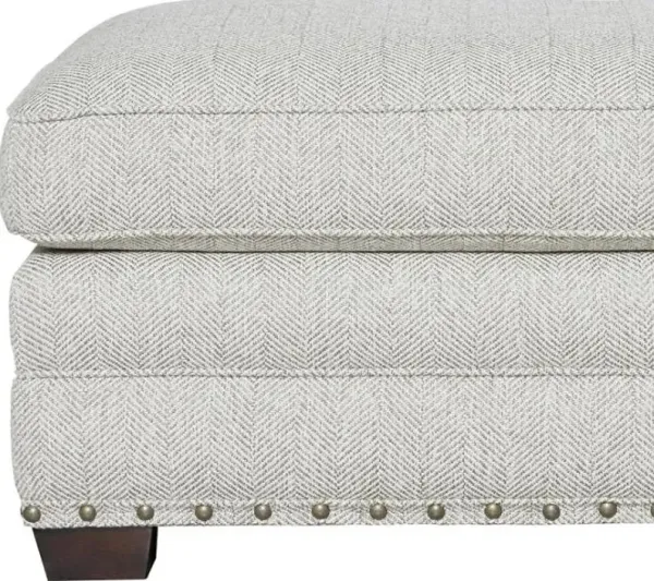 Universal Riley Nailhead Trim Upholstered Ottoman