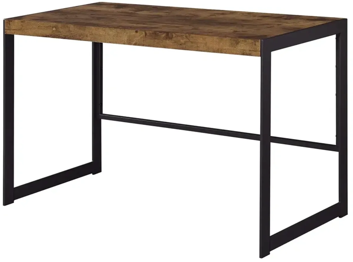 Coaster Estrella 47 Inch Engineered Wood Writing Desk Rustic Nutmeg