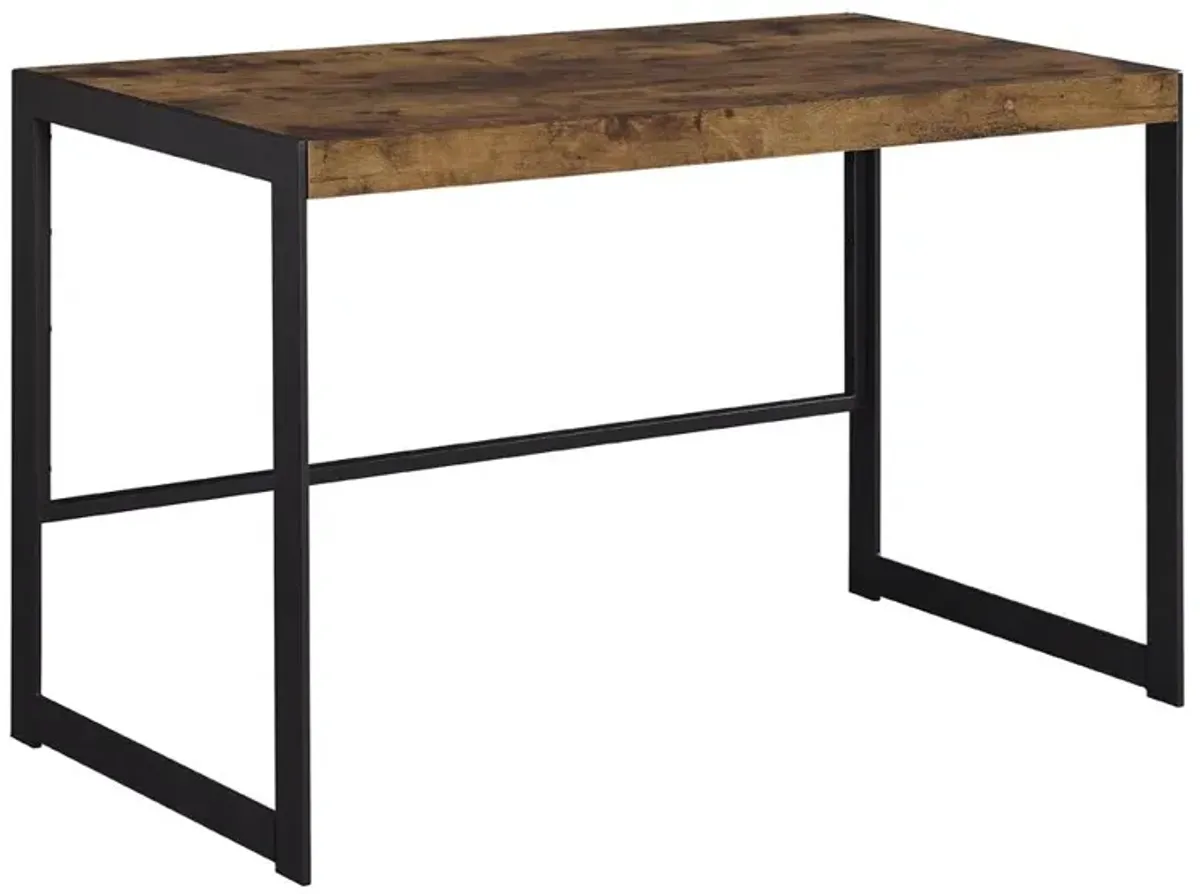 Coaster Estrella 47 Inch Engineered Wood Writing Desk Rustic Nutmeg