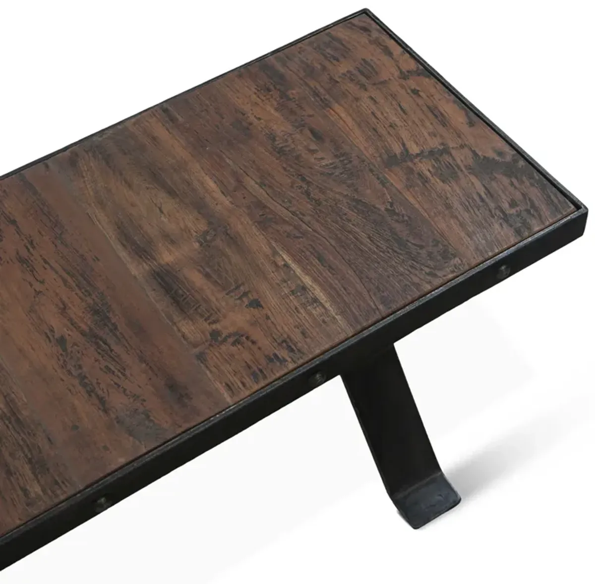 Home Trends Design Industrial Teak Reclaimed Teak Dining Bench