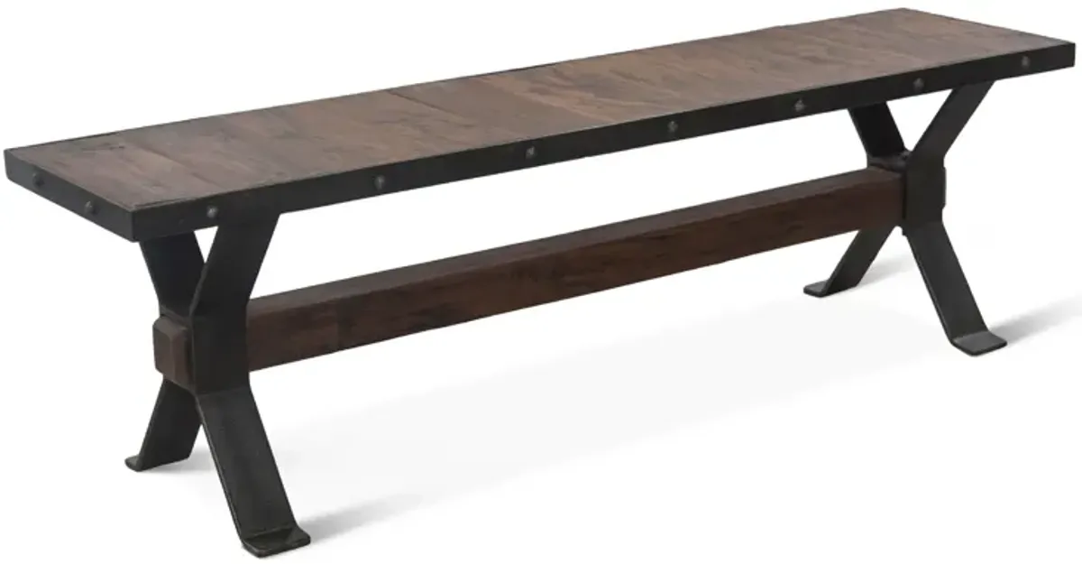 Home Trends Design Industrial Teak Reclaimed Teak Dining Bench