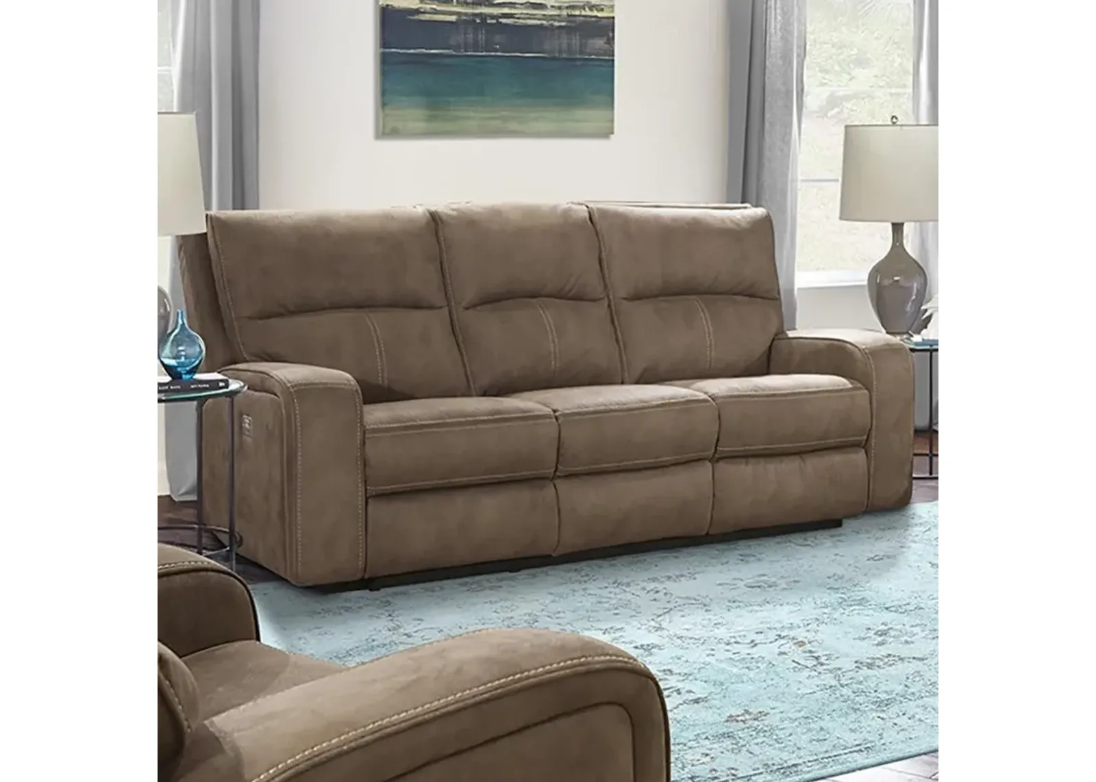 Parker House Polaris Collection Power Reclining Sofa in Kahlua Color