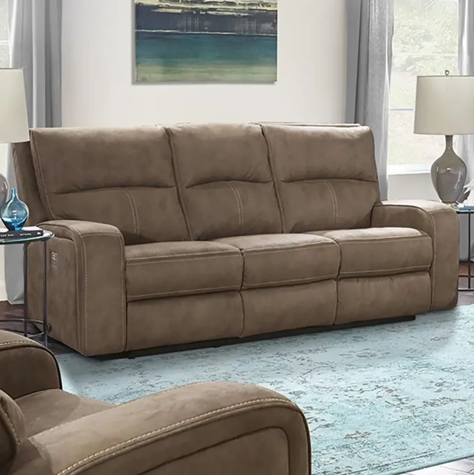 Parker House Polaris Collection Power Reclining Sofa in Kahlua Color