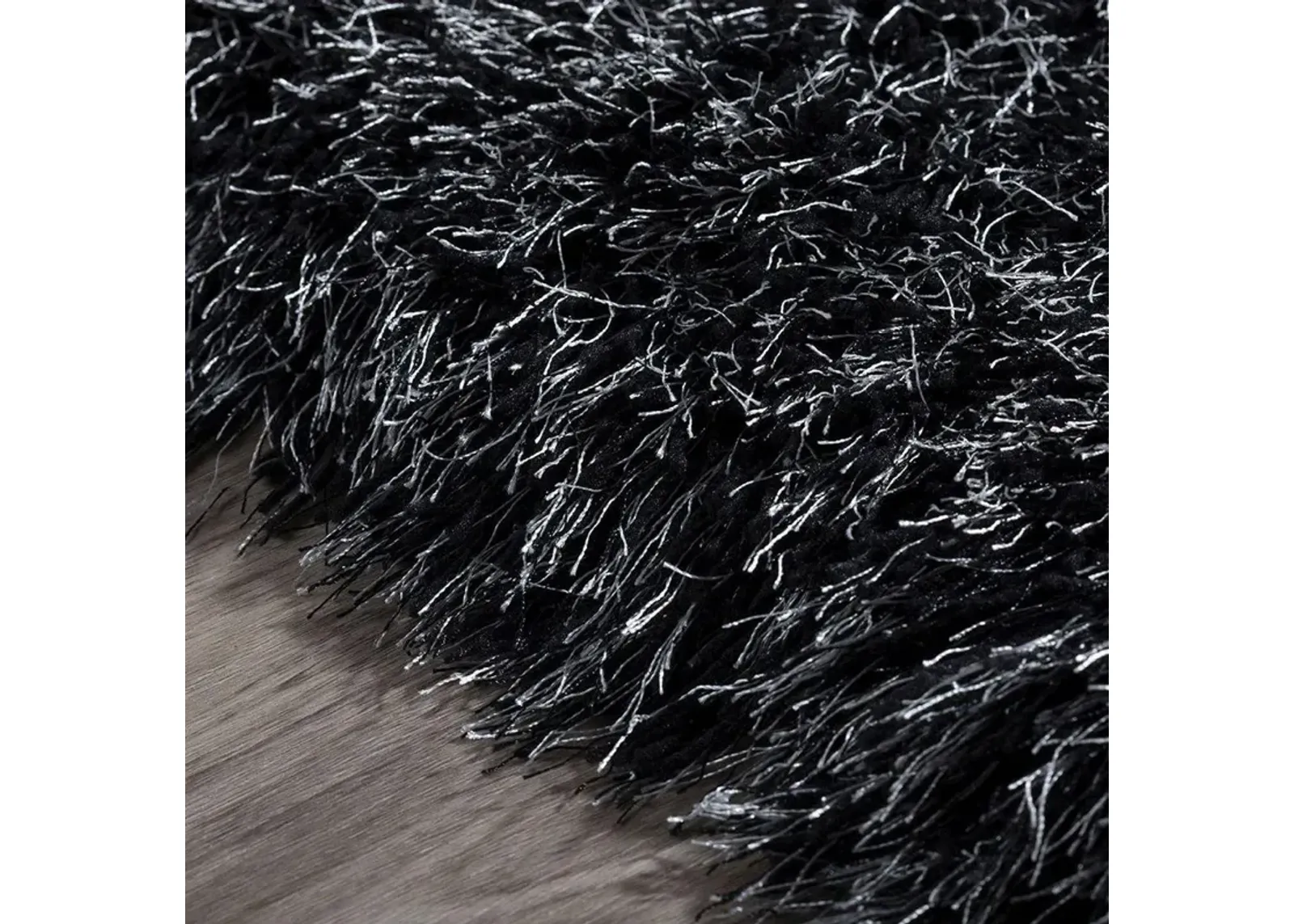 Dalyn Velvet Shadow Ultra-Soft Deep Grey Shaggy 5'X8' Area Rug