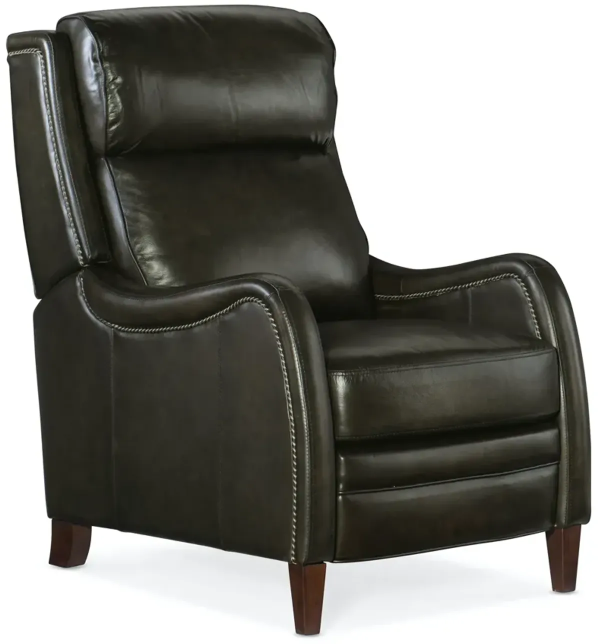 Hooker Furniture Stark Brindisi Trinita Leather Manual Push Back Recliner Chair