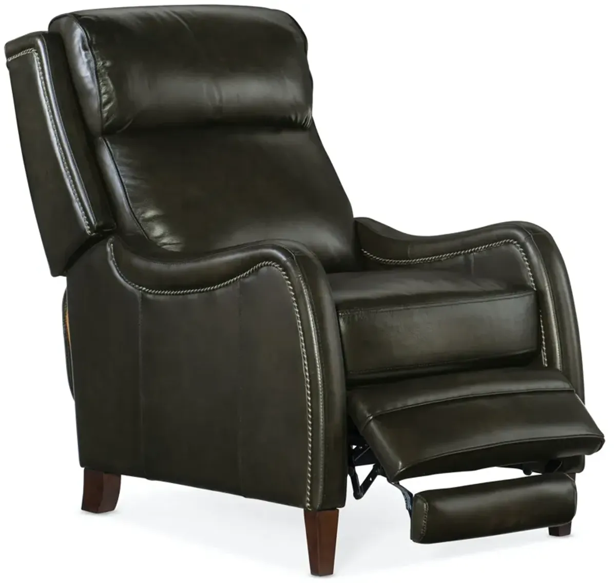 Hooker Furniture Stark Brindisi Trinita Leather Manual Push Back Recliner Chair