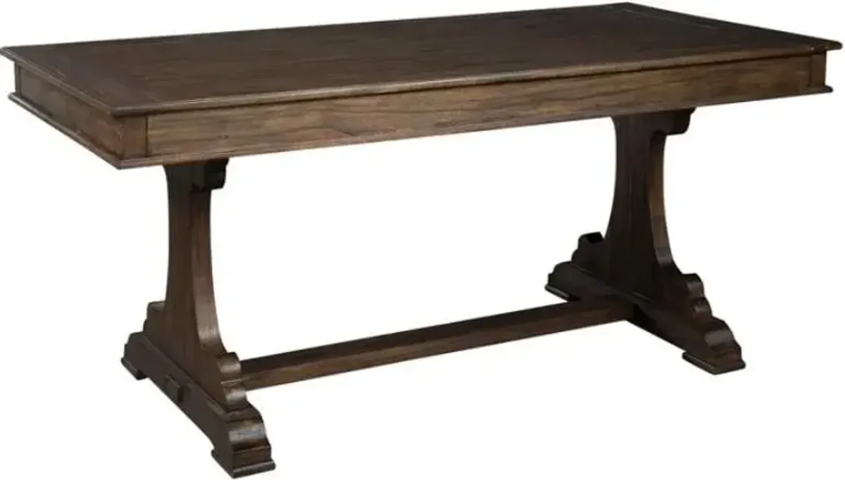 BROWN TRESTLE DESK