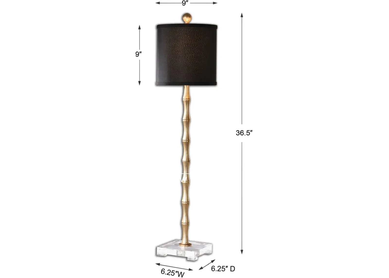 Uttermost Quindici Gold Buffet Lamp