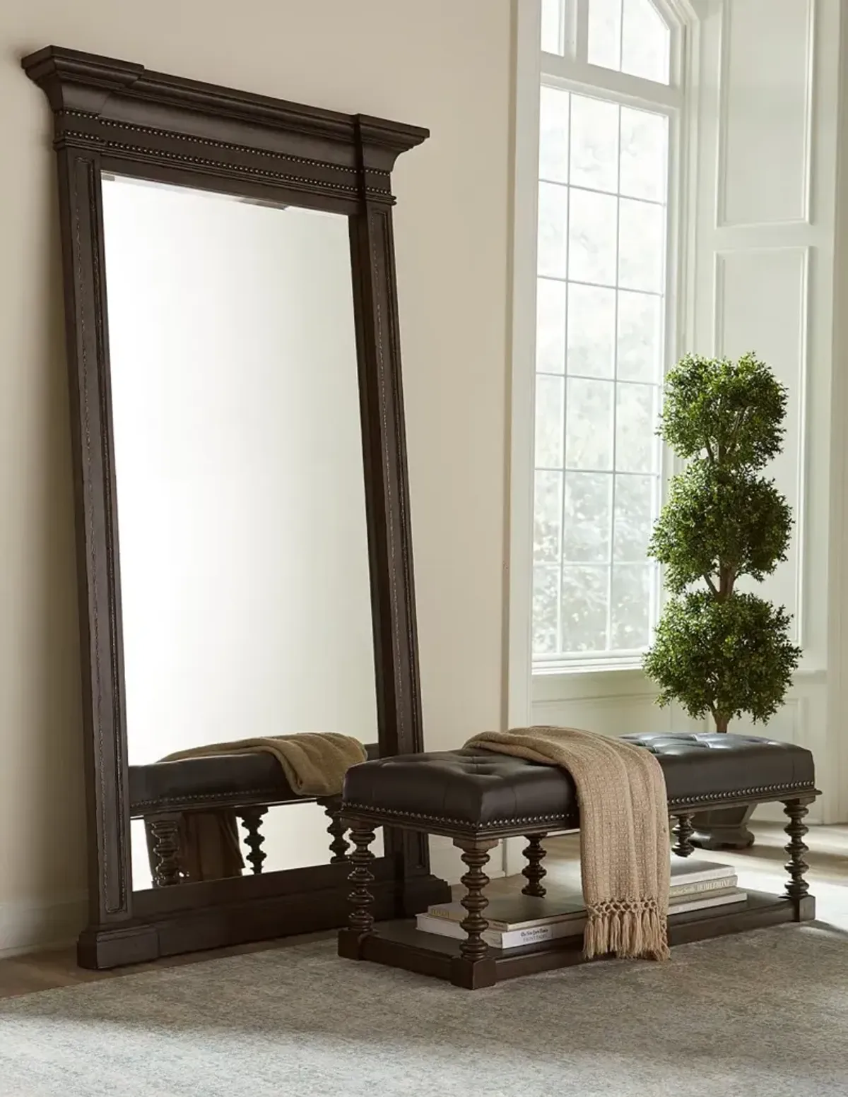 Aspenhome Foxhill Truffle Floor Mirror