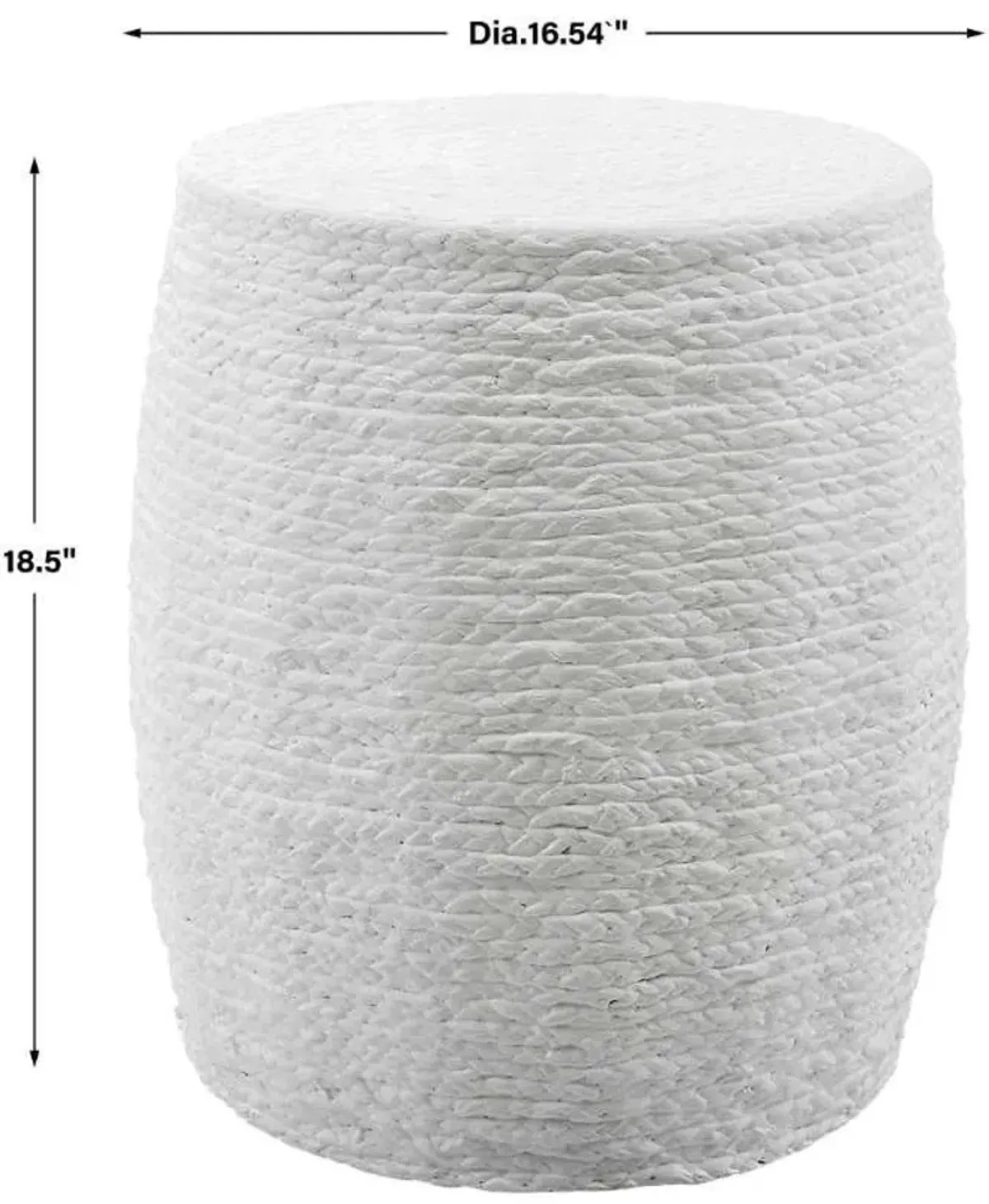 RESORT WHITE ACCENT STOOL