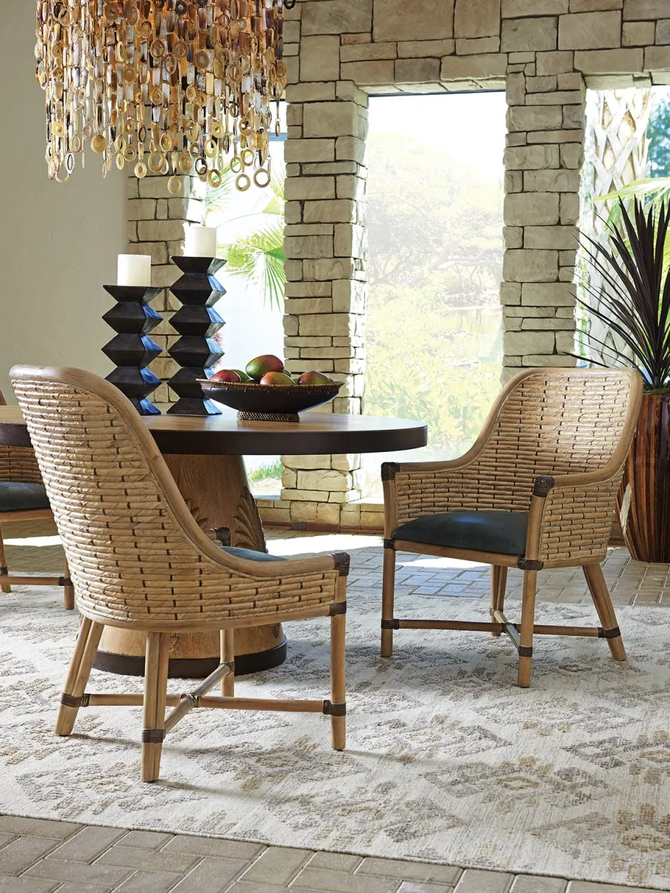 KEELING WOVEN ARM CHAIR LOS ALTOS