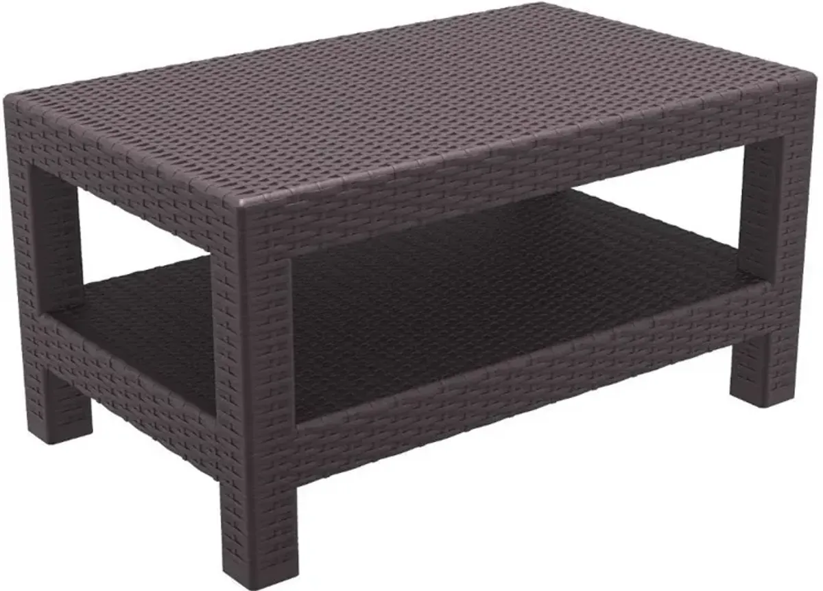 Compamia Monaco Rectangle Patio Coffee Table Brown