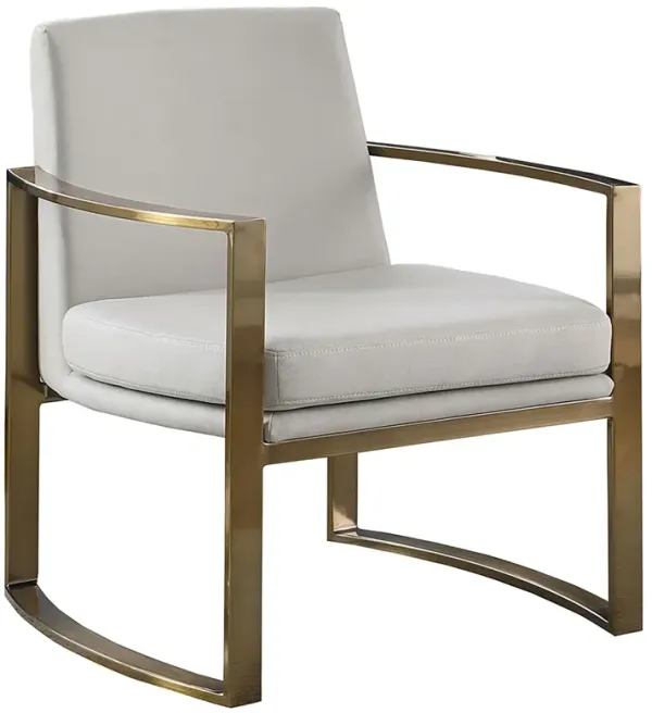Coaster Cory Upholstered Arched Arm Accent Chair Cream