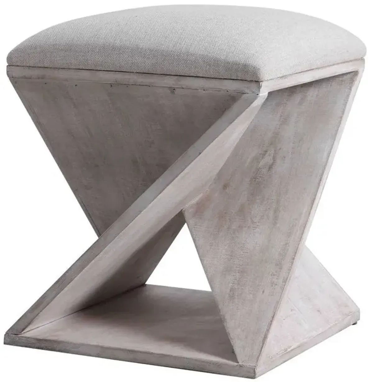 Uttermost Benue Neutral Linen Accent Stool