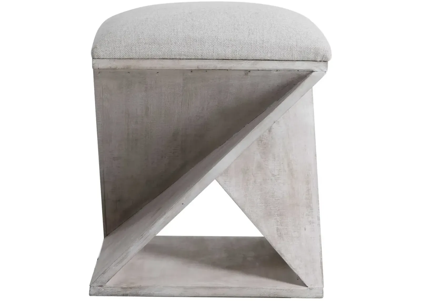 Uttermost Benue Neutral Linen Accent Stool