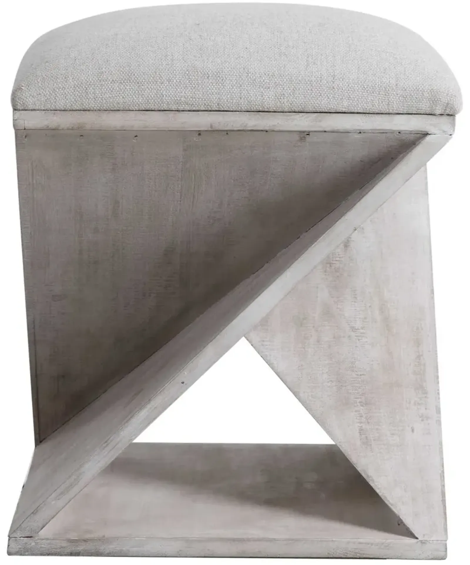 Uttermost Benue Neutral Linen Accent Stool