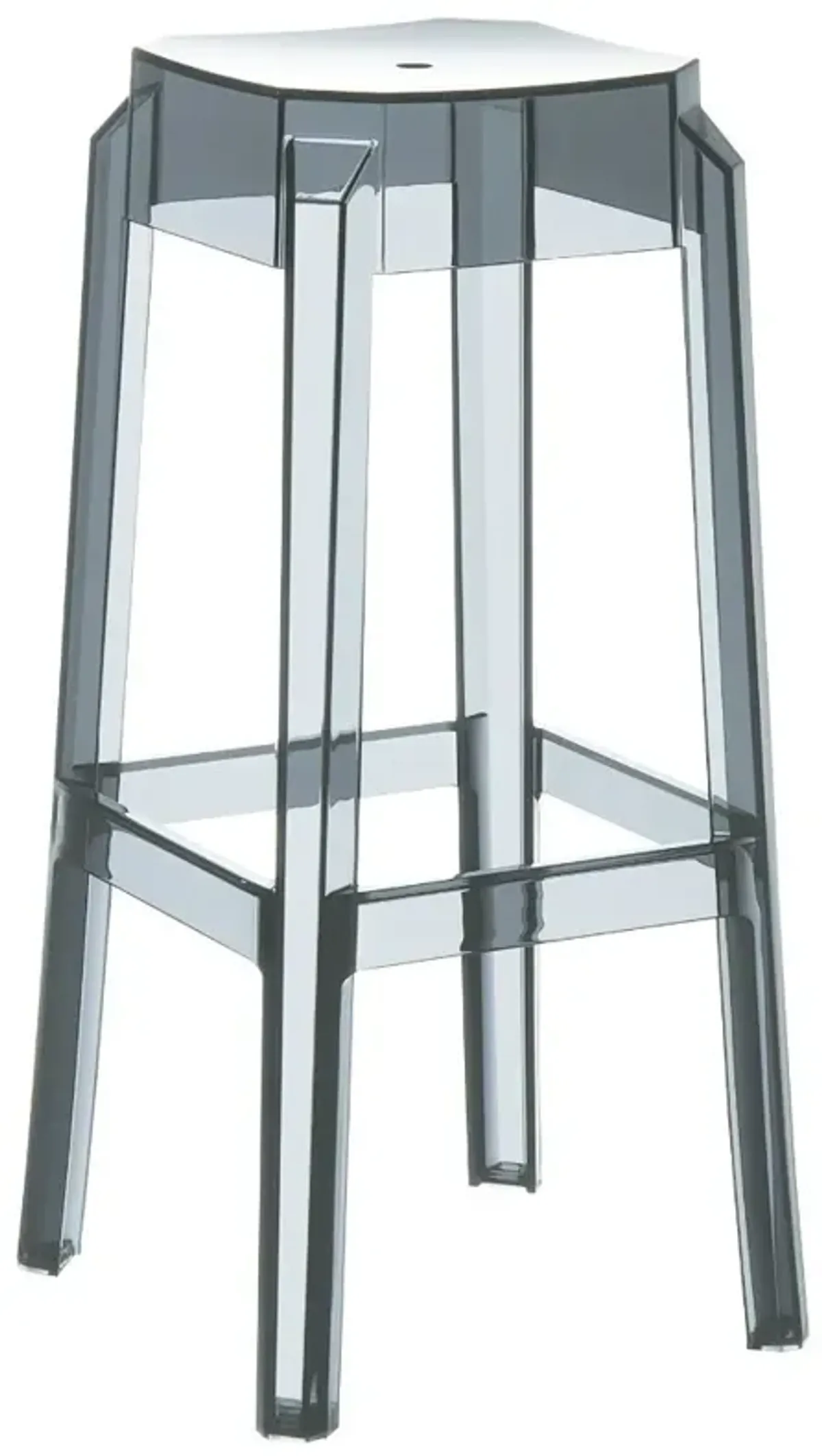 Compamia Fox Polycarbonate Bar Stool Transparent Smoke Gray