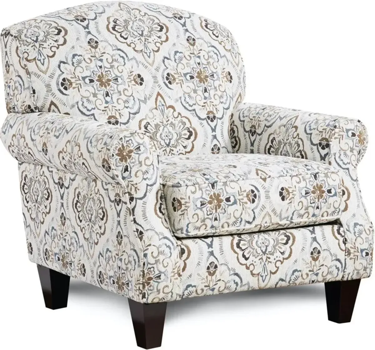 Fusion Bates Glenville Cascade Charcoal Accent Chair