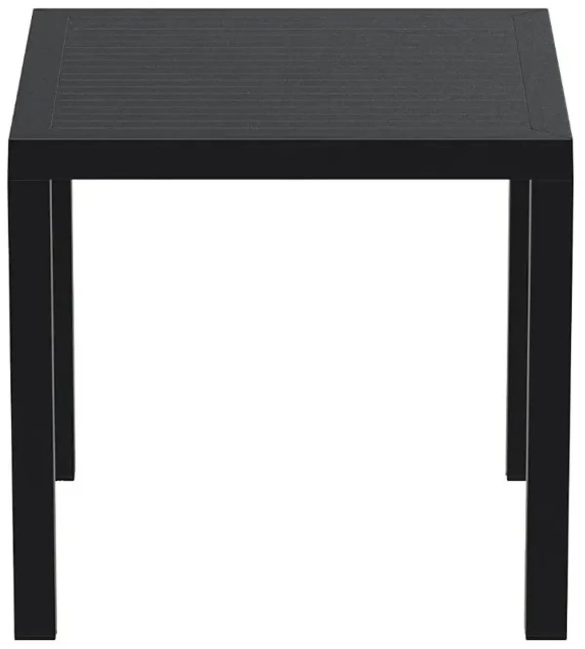 Compamia 31 Inch Ares Resin Square Outdoor Dining Table Black