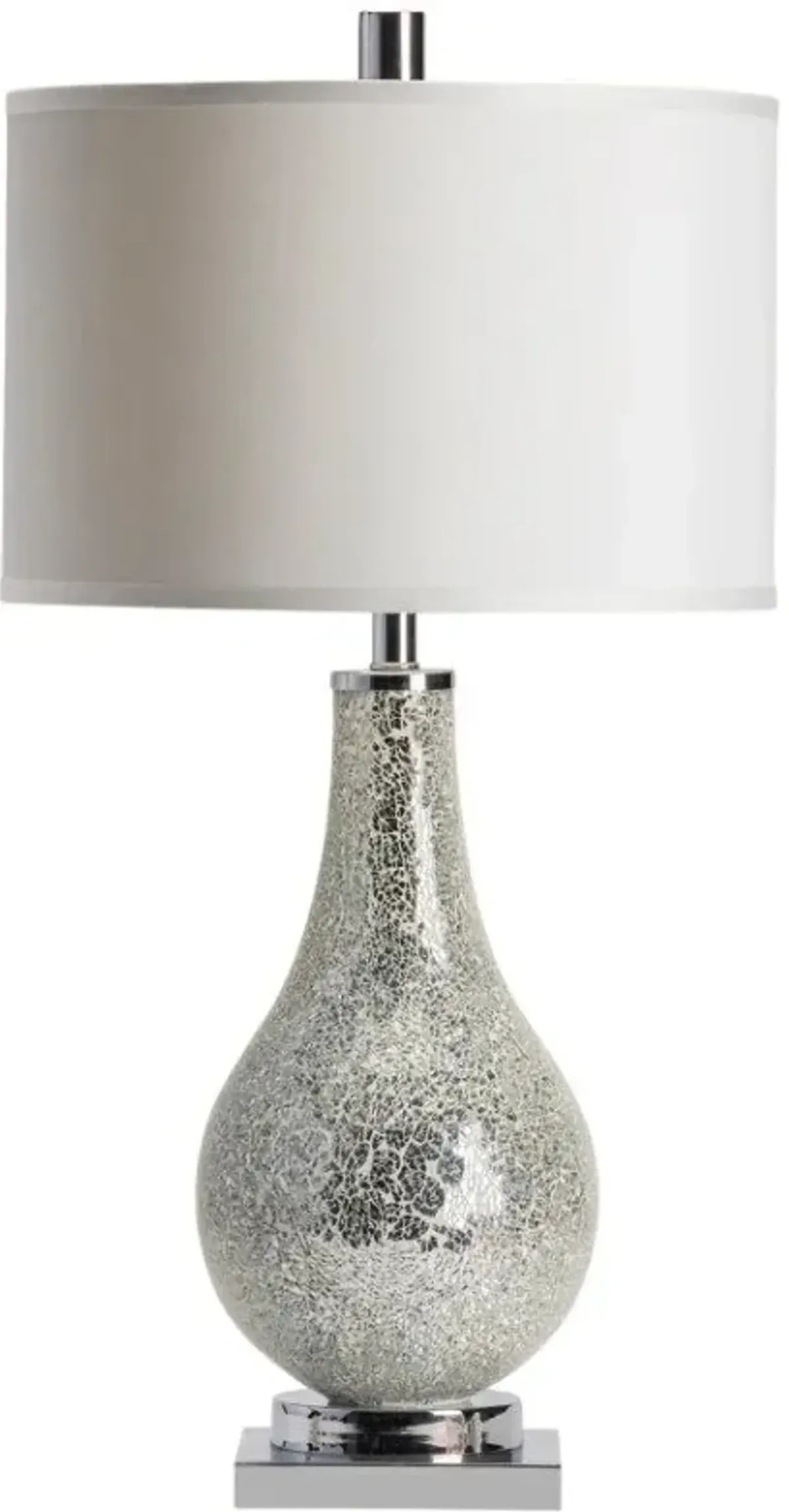 Crestview Ascott Chrome/Silver/White Table Lamp