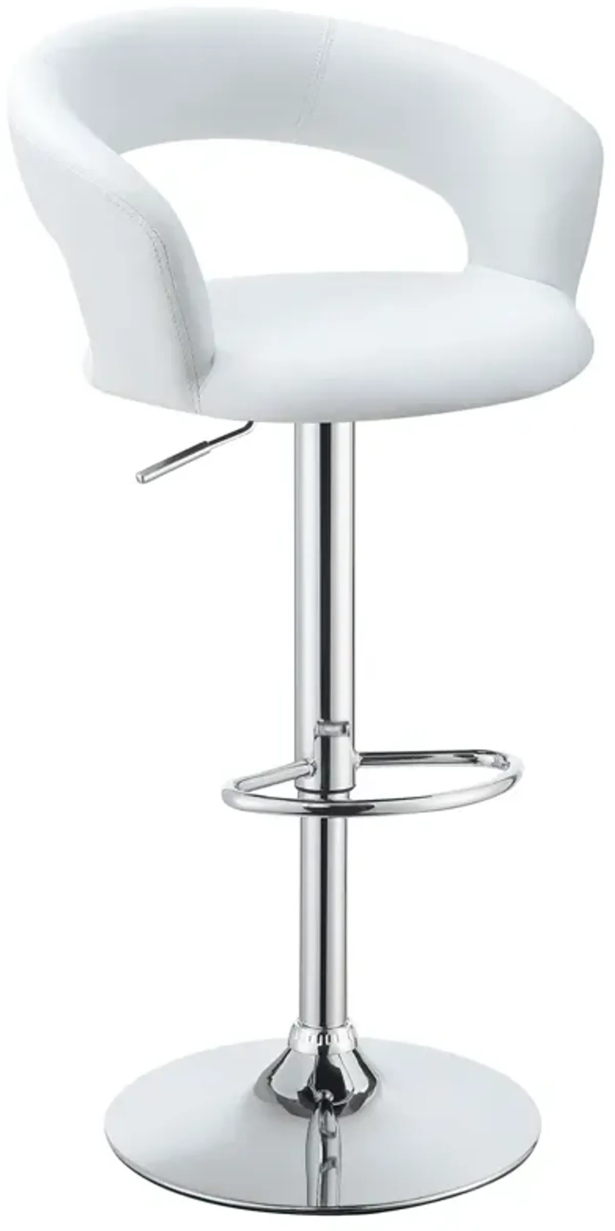 Coaster Barraza 29 Inch Adjustable Height Bar Stool White & Chrome