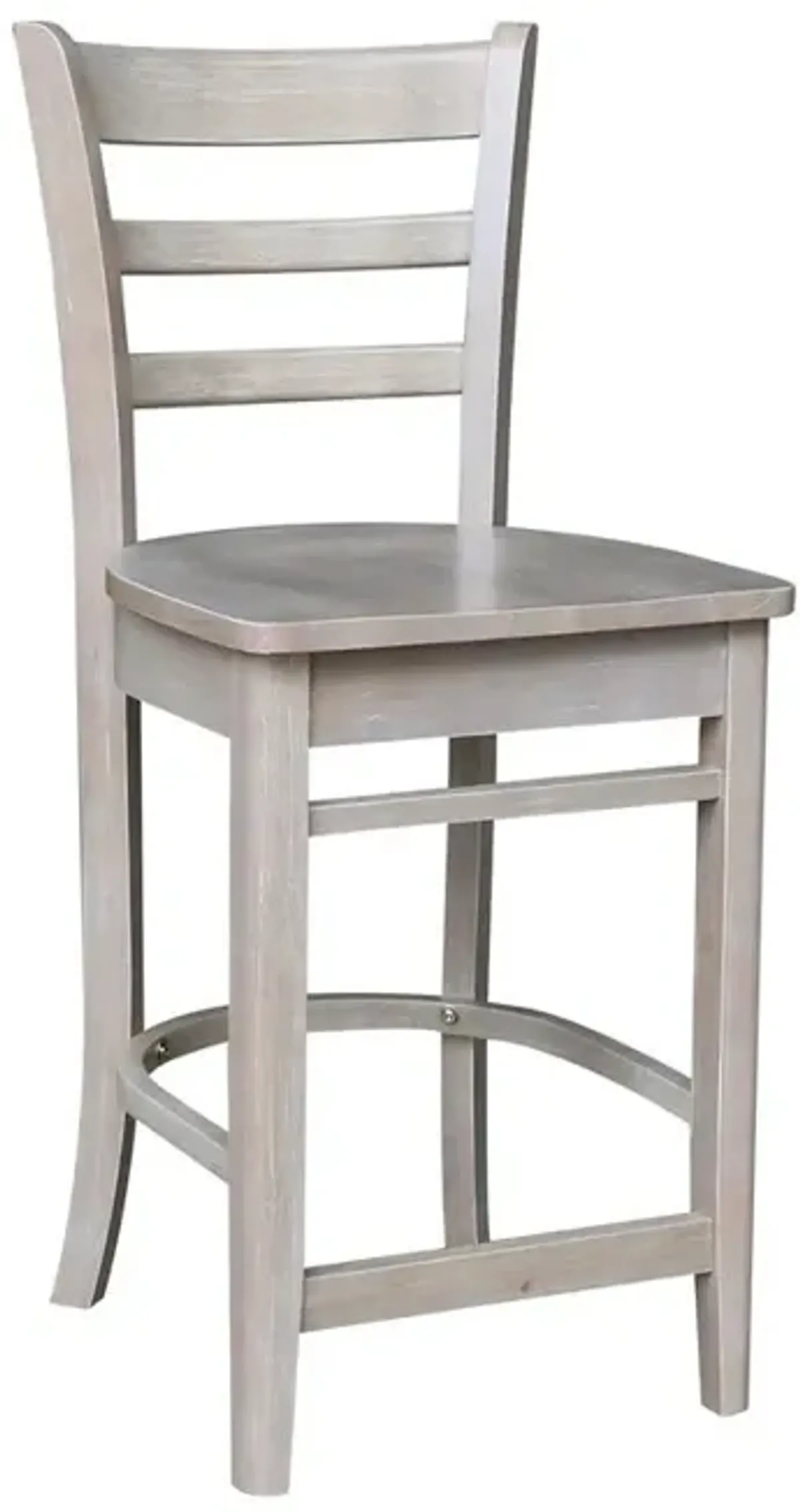 John Thomas Dining Essentials Emily Wood Stool in Taupe Gray