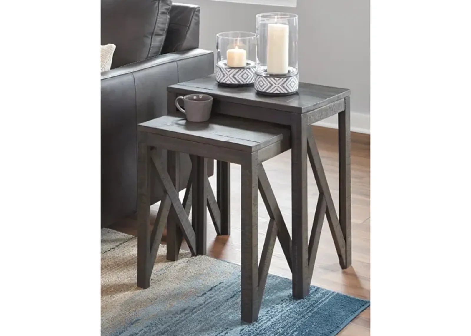 Ashley Emerdale Accent Table Set Gray