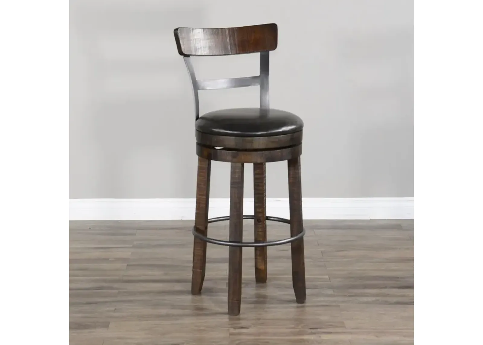 Sunny Designs Homestead Mahogany Tobacco Leaf Barstool