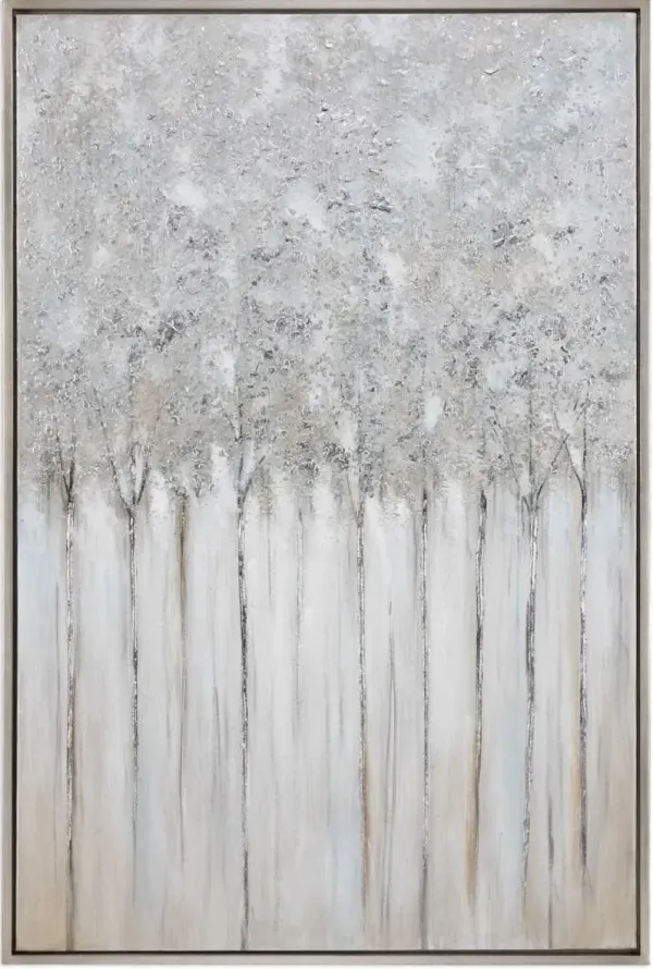 Uttermost Strength in Numbers Gray Abstract Wall Art