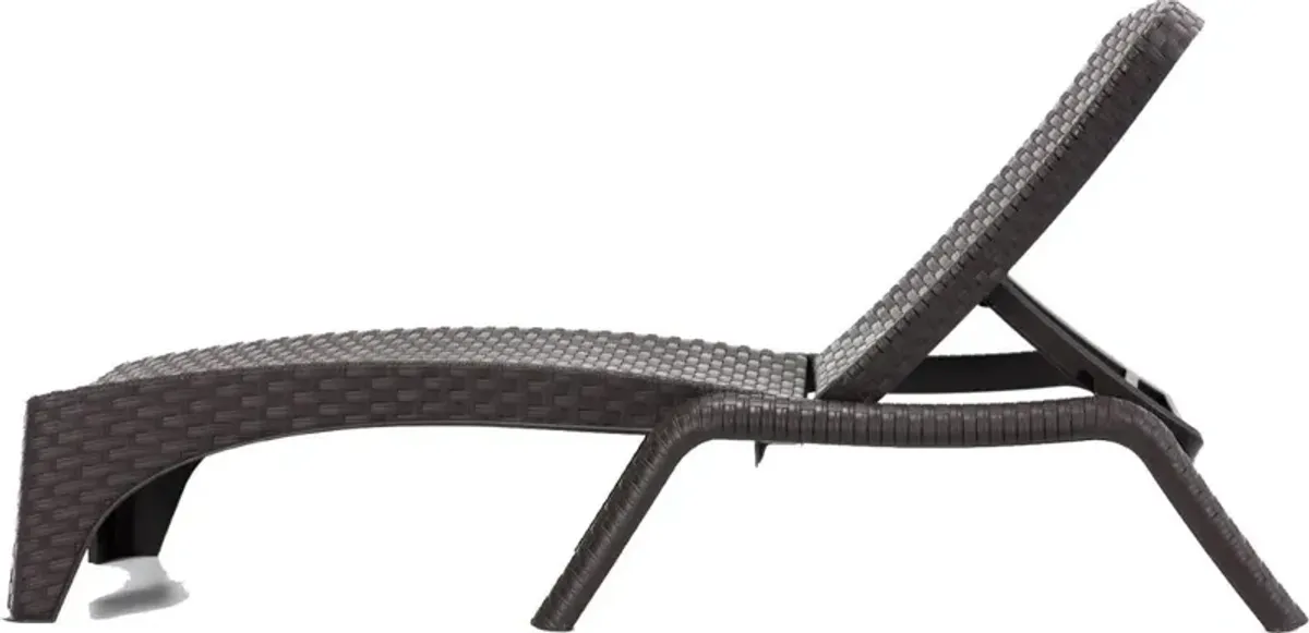 Rainbow Outdoor Roma Chaise Lounge in Brown