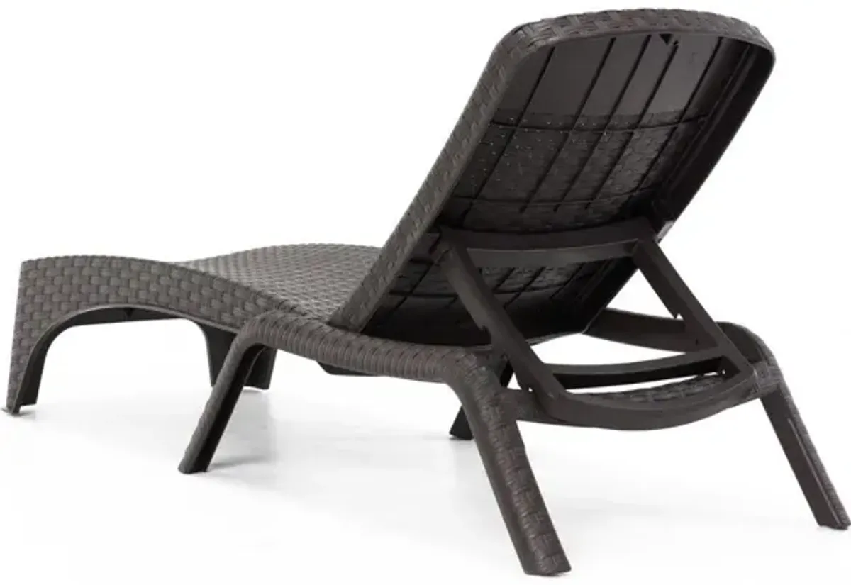 OUTDOOR ROMA CHAISE LOUNGE IN BROWN