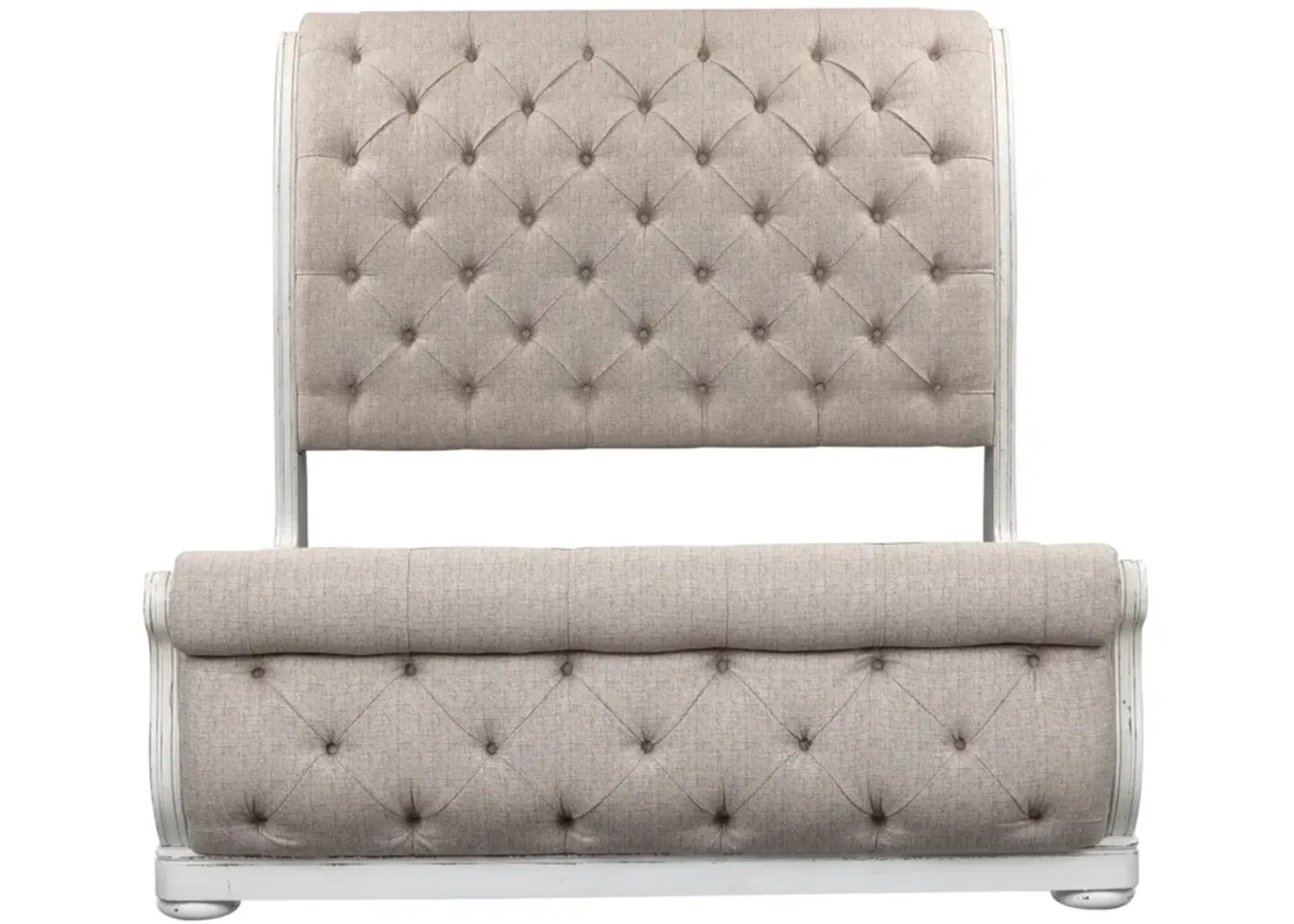Complete King Bedroom Set Upholstered Sleigh Bed, Dresser, Mirror