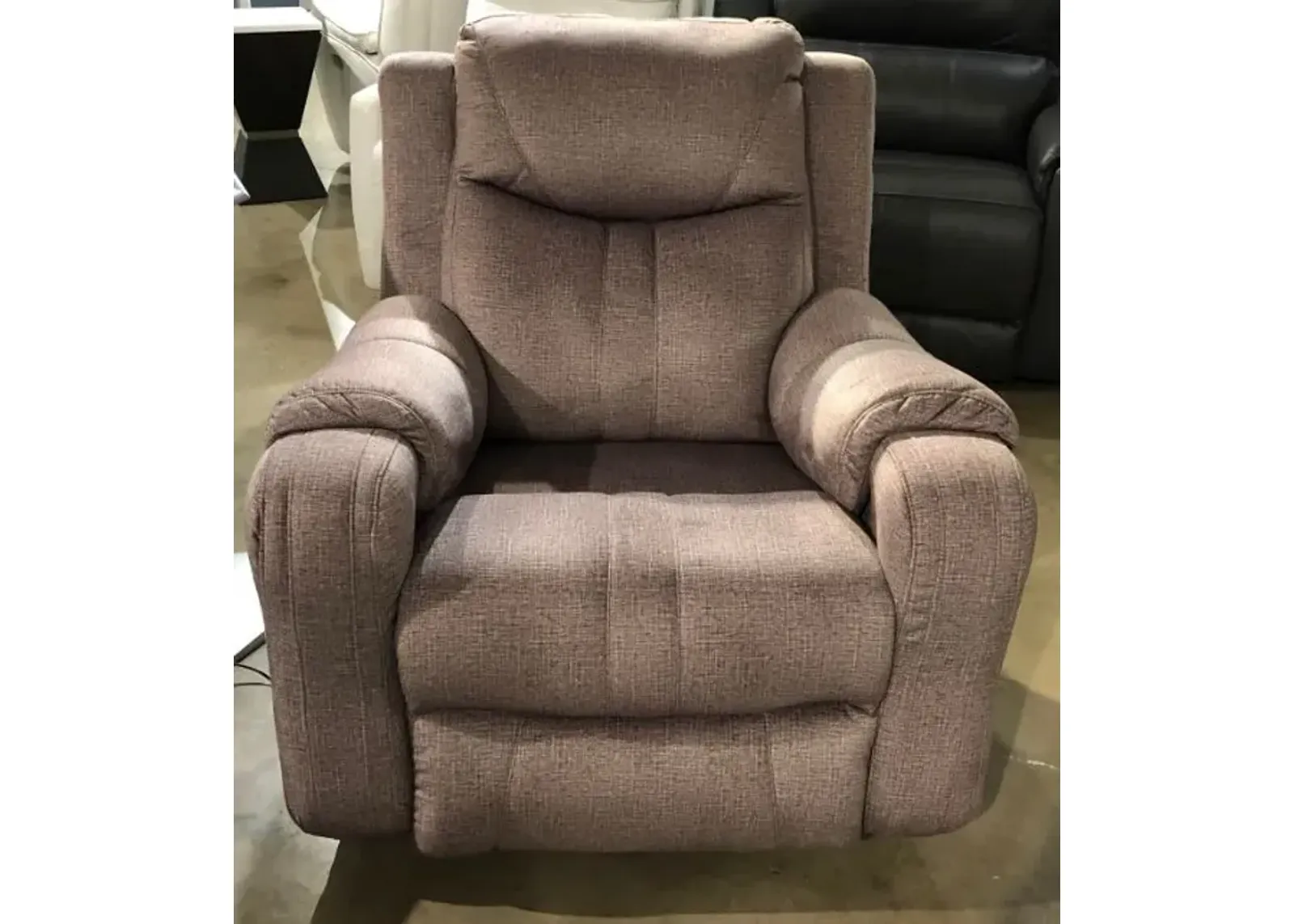 Souther Motion Marvel Power Rocker Recliner in Bahari Mushroom