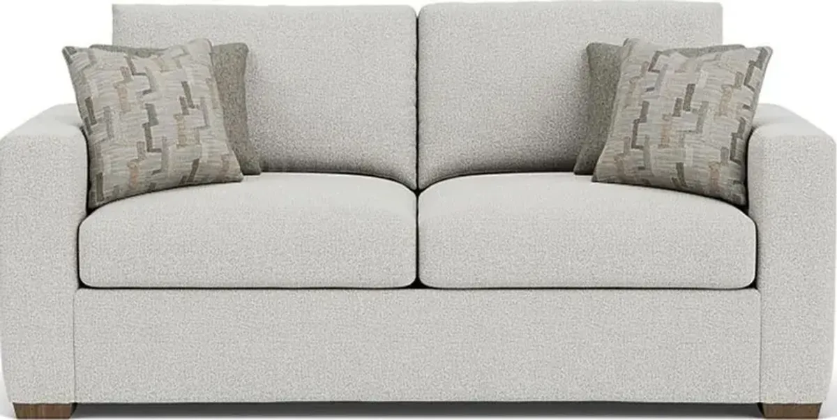 Flexsteel Collins Silver Glacier Two-Cushion Sofa